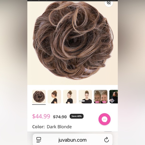 JuvaBun Messy Bun 2.0 in Dark Blonde - Picture 3 of 3